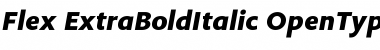 Flex ExtraBold Italic Font Title Preview