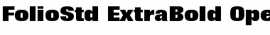 Folio Std Extra Bold Font Title Preview
