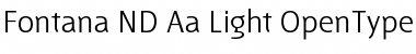 Fontana ND Aa Light Font Title Preview
