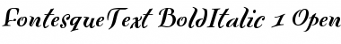 FontesqueText BoldItalic Font Title Preview