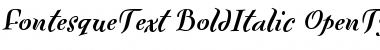 FontesqueText-BoldItalic Regular Font Title Preview