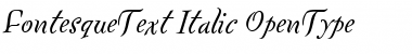 FontesqueText-Italic Regular Font Title Preview