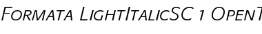 Formata Light Italic Small Caps & Oldstyle Figures Font Title Preview