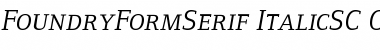 FoundryFormSerif ItalicSC Font Title Preview