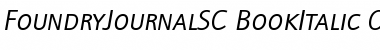 FoundryJournalSC-BookItalic Regular Font Title Preview