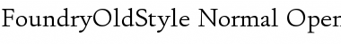 FoundryOldStyle Normal Font Title Preview