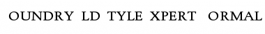 FoundryOldStyleExpert Normal Font Title Preview