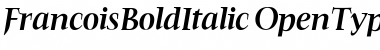 FrancoisBoldItalic Regular Font Title Preview
