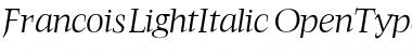 FrancoisLightItalic Regular Font Title Preview