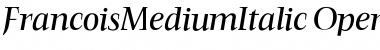 FrancoisMediumItalic Regular Font Title Preview