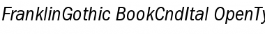 ITC Franklin Gothic Book Condensed Italic Font Title Preview