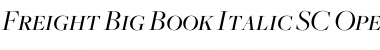 Freight Big Book Italic SC Font Title Preview