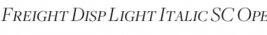 Freight Disp Light Italic SC Font Title Preview