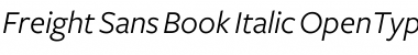 Freight Sans Book Italic Font Title Preview
