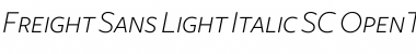 Freight Sans Light Italic SC Font Title Preview