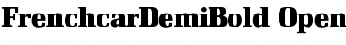 FrenchcarDemiBold Regular Font Title Preview