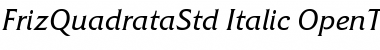 Friz Quadrata Std Italic Font Title Preview
