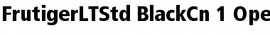 Frutiger LT Std 77 Black Condensed Font Title Preview