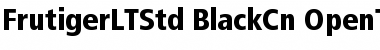 Frutiger LT Std 77 Black Condensed Font Title Preview