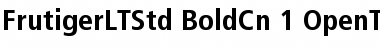 Frutiger LT Std 67 Bold Condensed Font Title Preview
