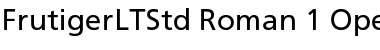 Frutiger LT Std 55 Roman Font Title Preview