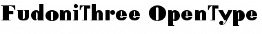 FudoniThree Regular Font Title Preview