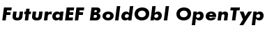 FuturaEF BoldObl Font Title Preview
