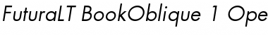 Futura LT Book Oblique Font Title Preview