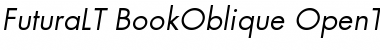 Futura LT Book Oblique Font Title Preview
