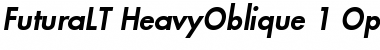 Futura LT Heavy Oblique Font Title Preview