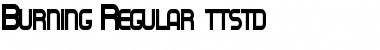 Burning Regular Font Title Preview