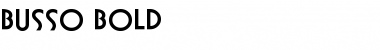 Busso Bold Font Title Preview