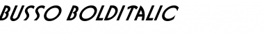 Busso BoldItalic Font Title Preview