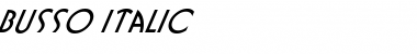 Busso Italic Font Title Preview