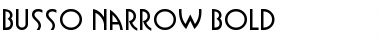 Busso Narrow Bold Font Title Preview