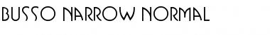 Busso Narrow Normal Font Title Preview
