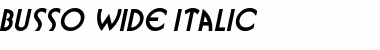 Busso Wide Italic Font Title Preview