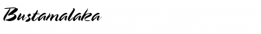 Bustamalaka Regular Font Title Preview