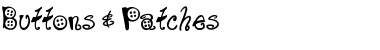 Buttons & Patches Regular Font Title Preview