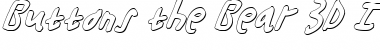 Buttons the Bear 3D Italic Italic Font Title Preview