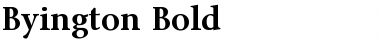 Byington Bold Font Title Preview