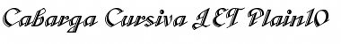 Cabarga Cursiva LET Plain Font Title Preview