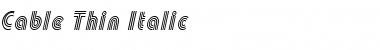 Cable Thin Italic Font Title Preview