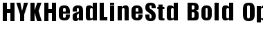 HY Kak Headline Std B Font Title Preview