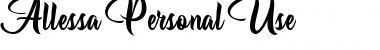 Allessa Personal Use Regular Font Title Preview