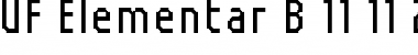 UF Elementar B 11.11.2 a Regular Font Title Preview