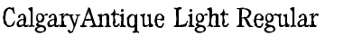 CalgaryAntique-Light Regular Font Title Preview