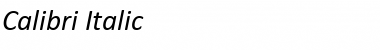 Calibri Italic Font Title Preview