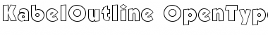 Kabel Outline Font Title Preview