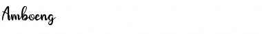 Amboeng Regular Font Title Preview